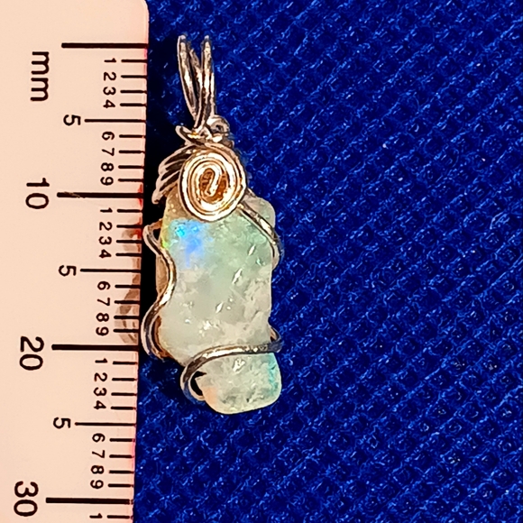 Australian Opal Pendant Lightning Ridge Sterling Silver Double Sided - Picture 12 of 14